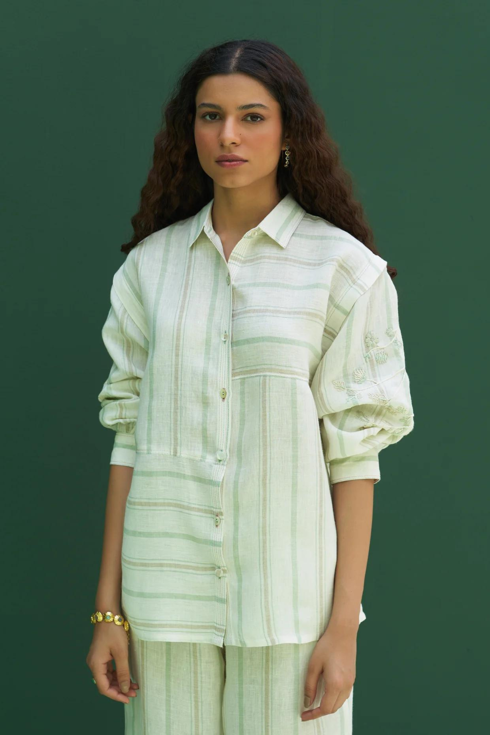 Akra Striped Linen Shirt
- Mint