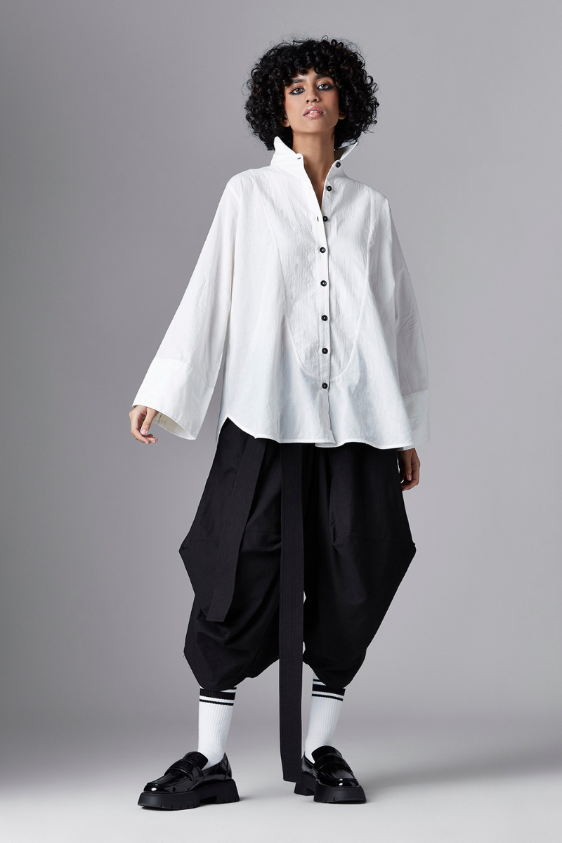 OVIA SHIRT cotton Tops and Shirts by Chola in white color for women Worldwide