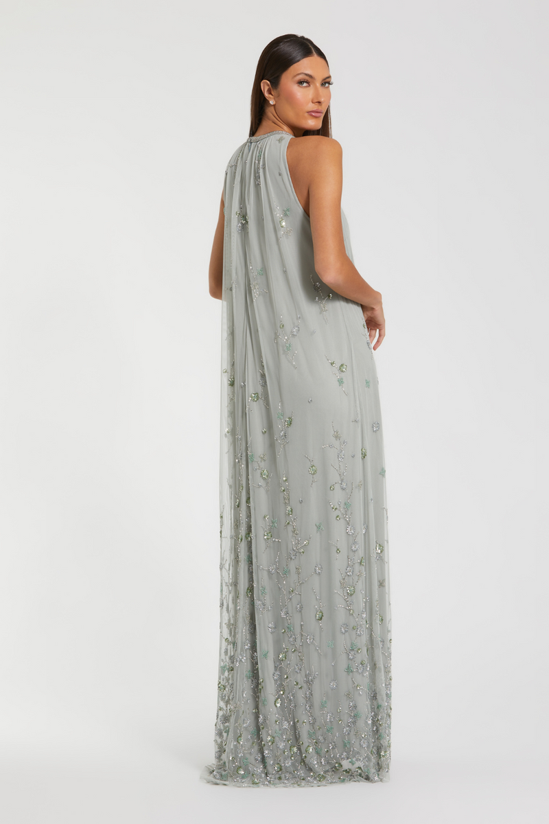 9382-Trapeze Gown-Sage by Mac Duggal for women Worldwide