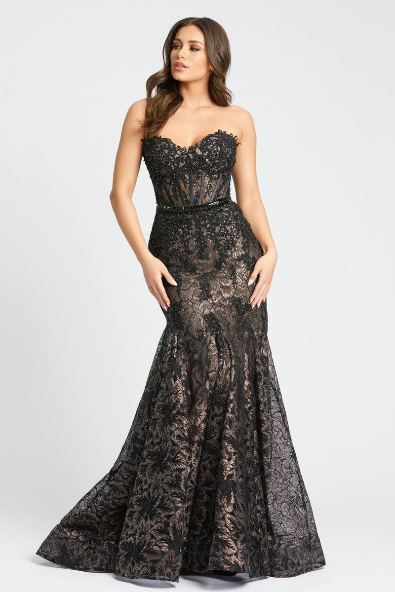 79308-Embellished Strapless Sweetheart Trumpet Gown by Mac Duggal in black color for women Worldwide