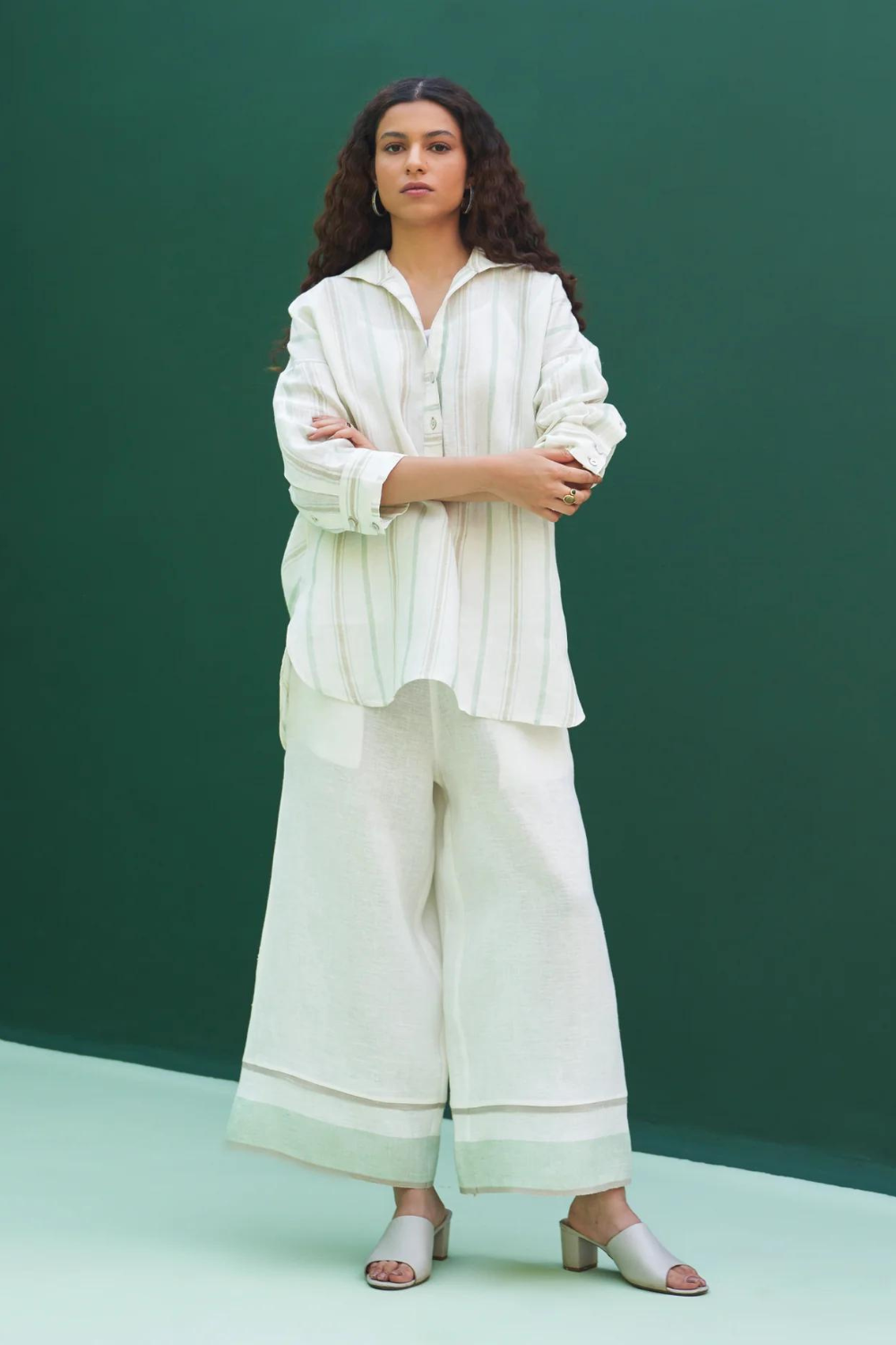 Kiku Striped Linen Co-ord Set
- Mint