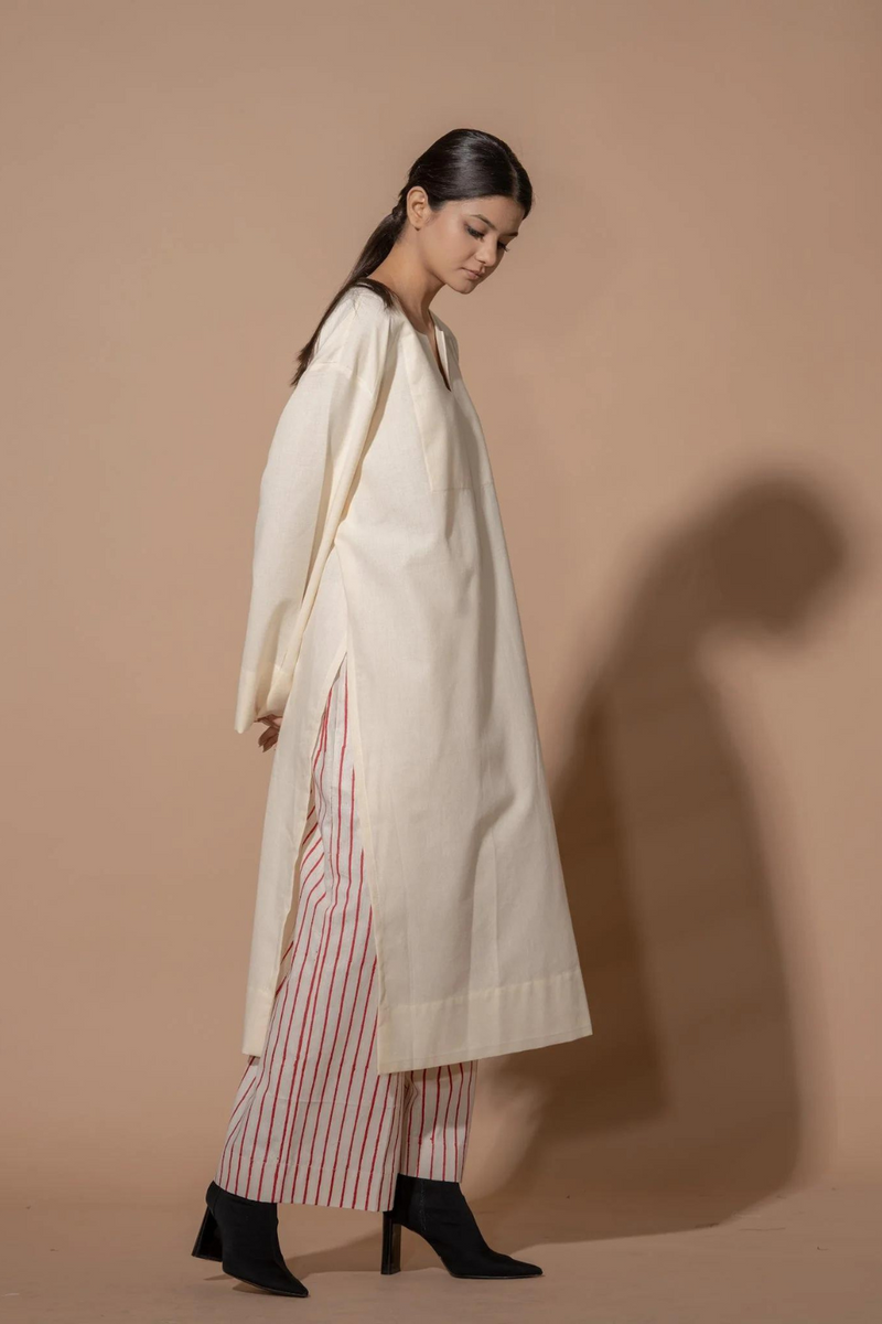 Clove Tunic 100% cotton matty kaftans and tunics by Stoique in natural for women Worldwide