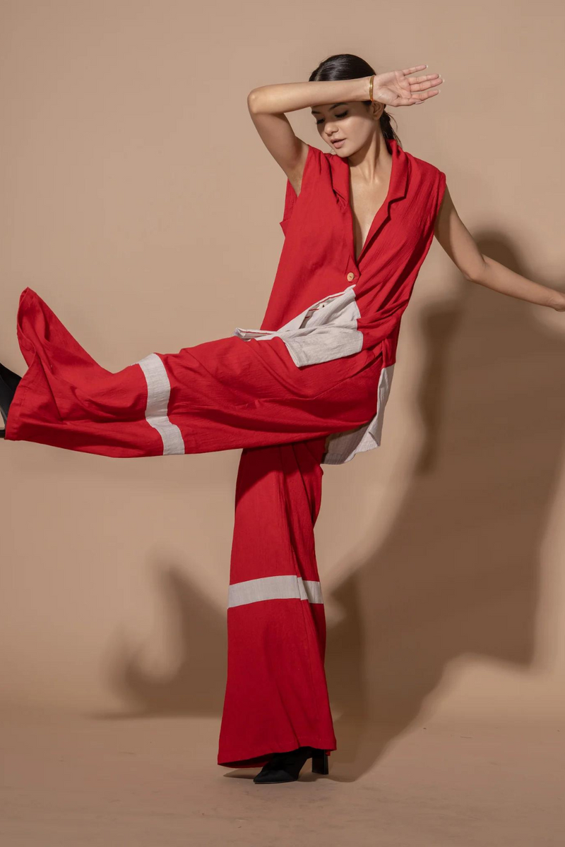 Dill Jacket viscose lycra jackets and overlays by Stoique in red, beige for women Worldwide