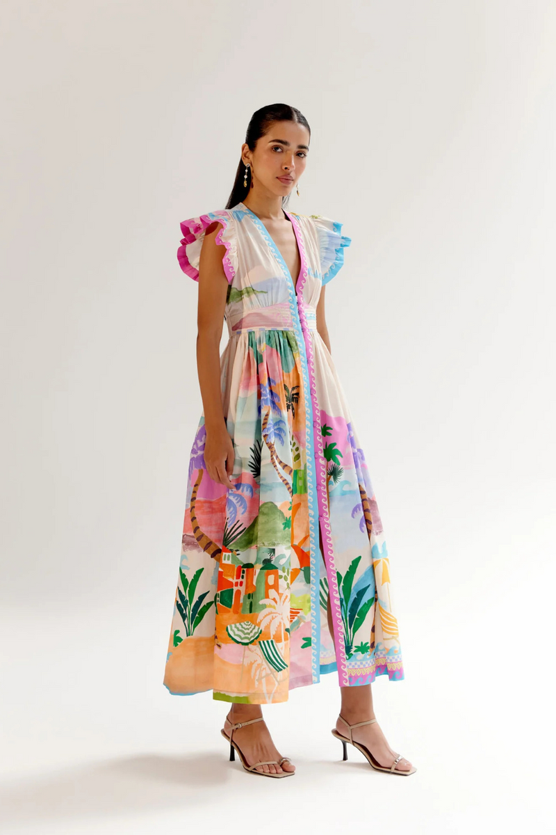 Estella Maxi - By the Sea poplin by NOIB for women Worldwide