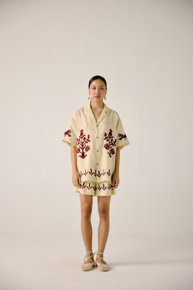 Unisex Set - Ivory Bird Applique by CORD in ivory for women Worldwide