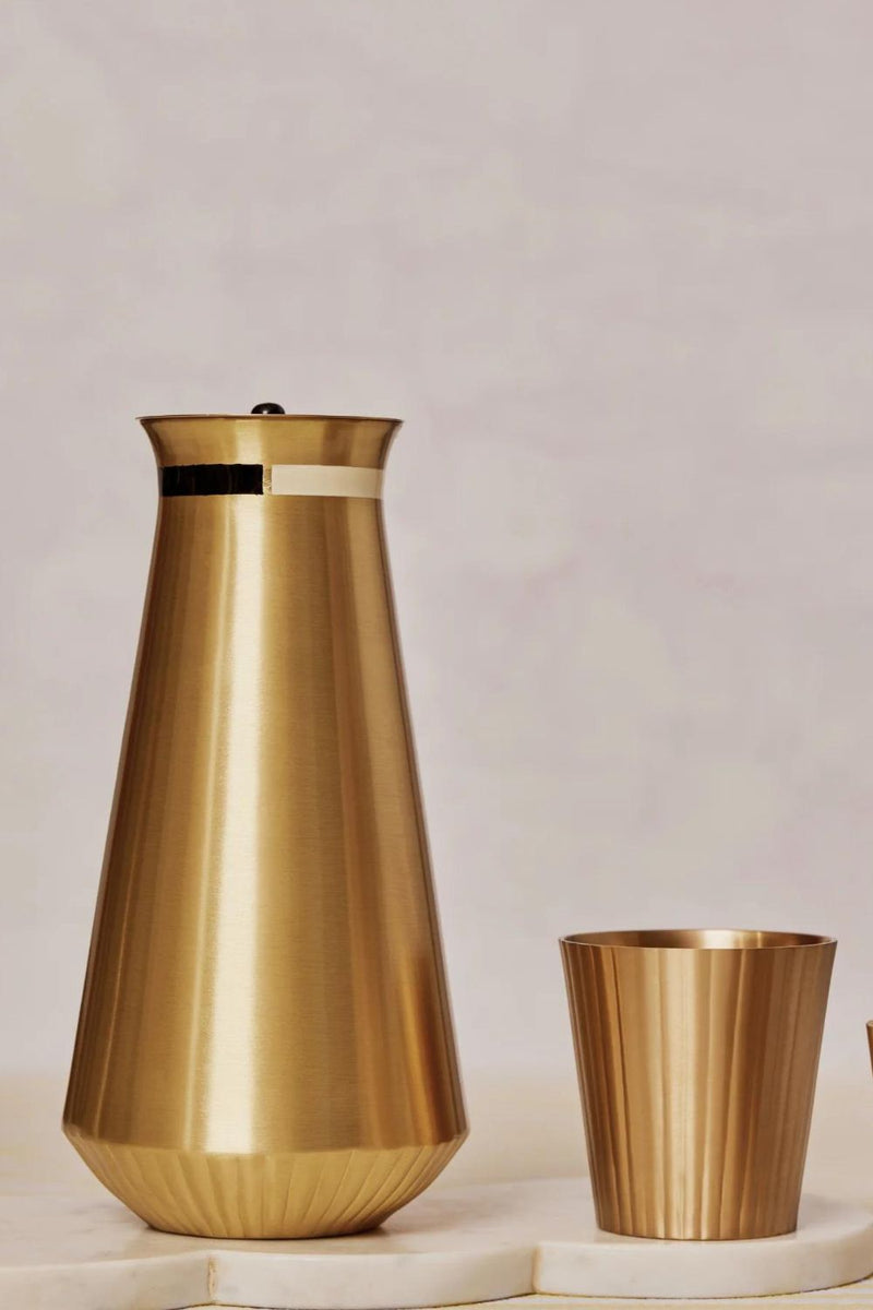 Yin and Yang Brass Jug linen by Gado Living for Worldwide