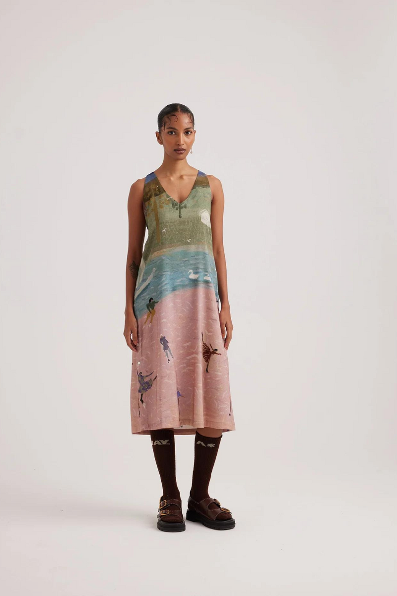Zen Dress-Skater rayon by CORD for women Worldwide