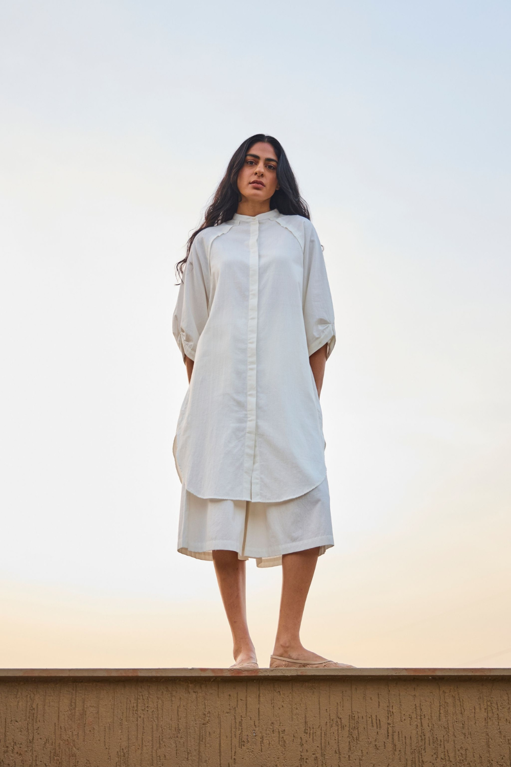 Braboune Handwoven White Co-ord Set