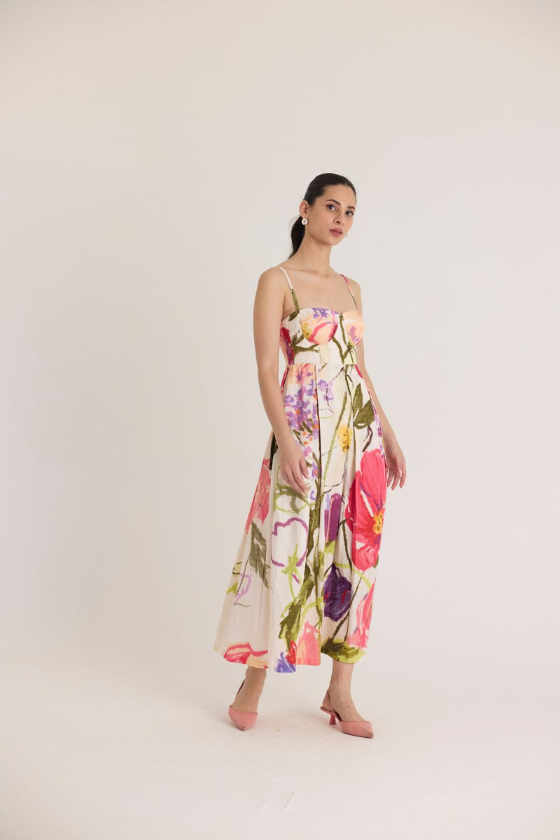 DOLLY WHITE BRALETTE DRESS satin by Yam in multi color for women Worldwide
