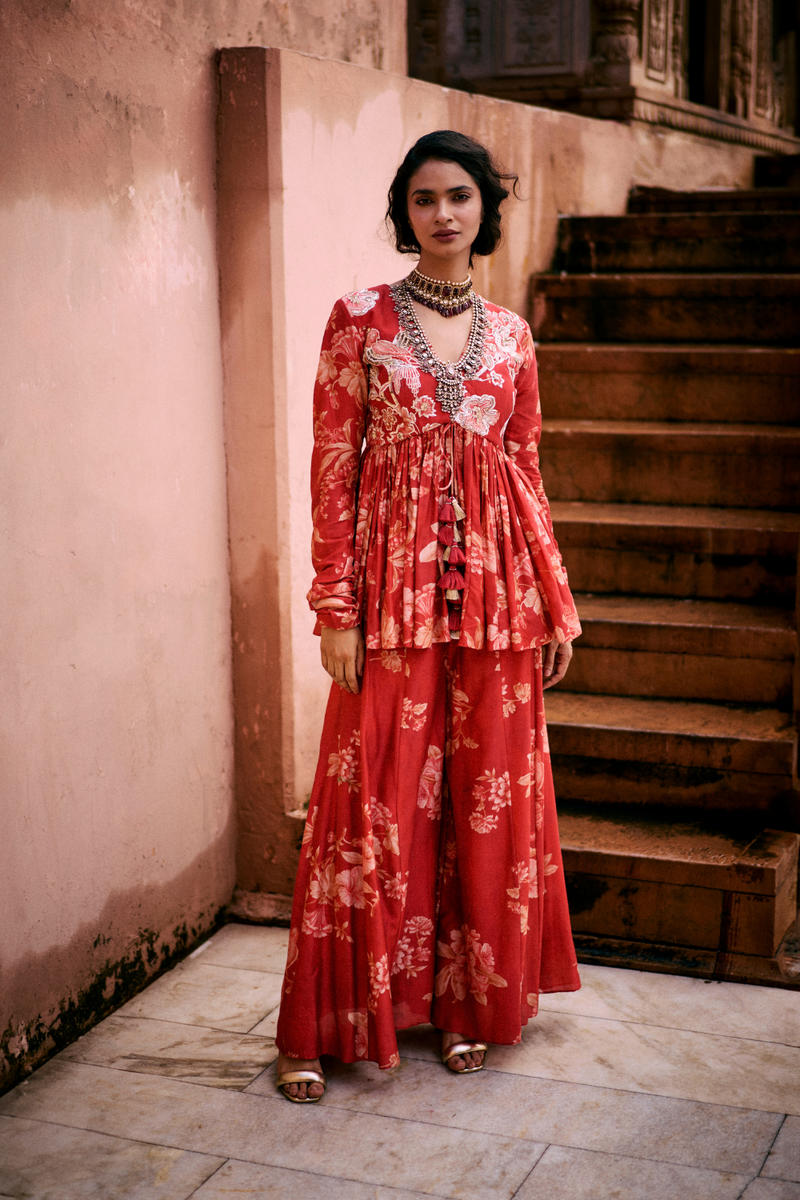 PH-2481 
Peplum 
Plazzoo Set by Paulmi & Harsh for women Worldwide