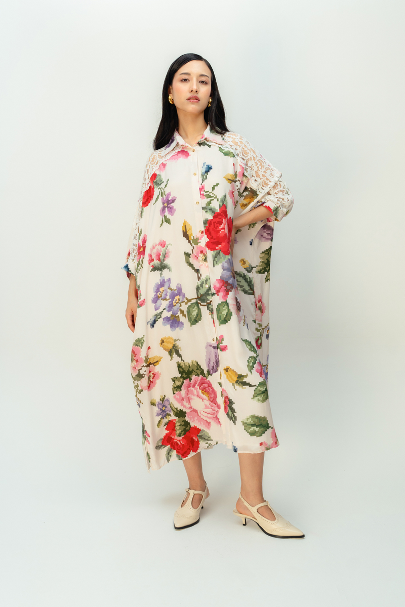 LASTING NOTE DRESS crepe dress by Ode to Odd in multi for women Worldwide