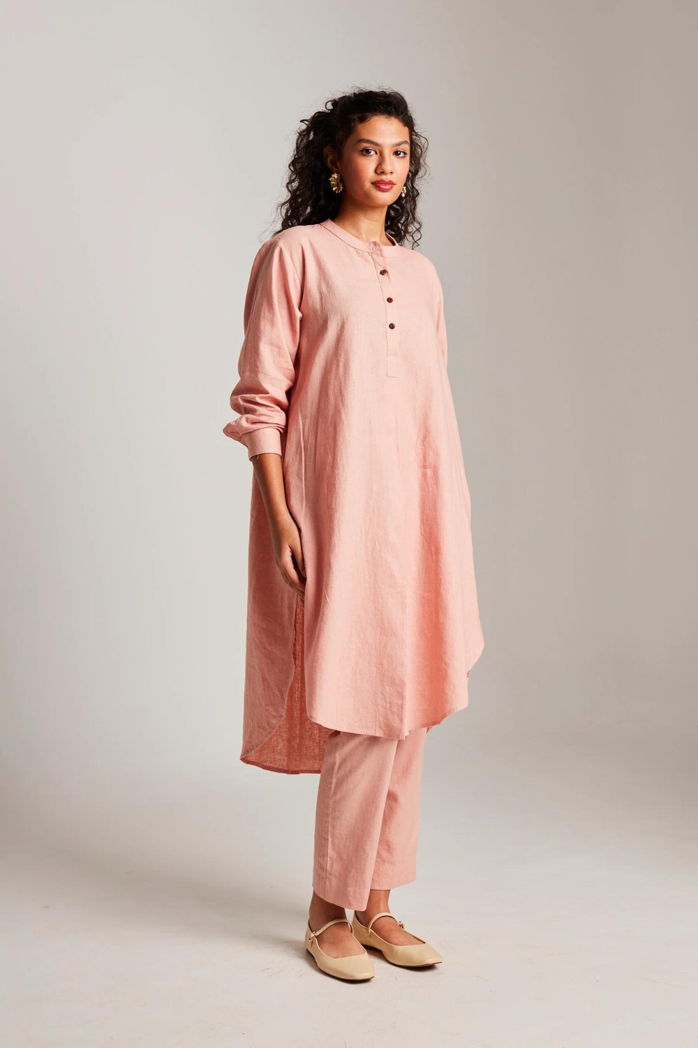 Rose Co-Linen Round Hem Kurta