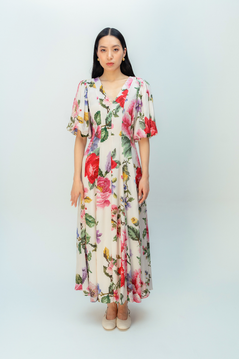 WILLOWMIST DRESS crepe dress by Ode to Odd in multi for women Worldwide