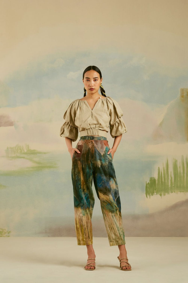 Top Stitch Pants - Valley cotton Bottoms by CORD for women Worldwide
