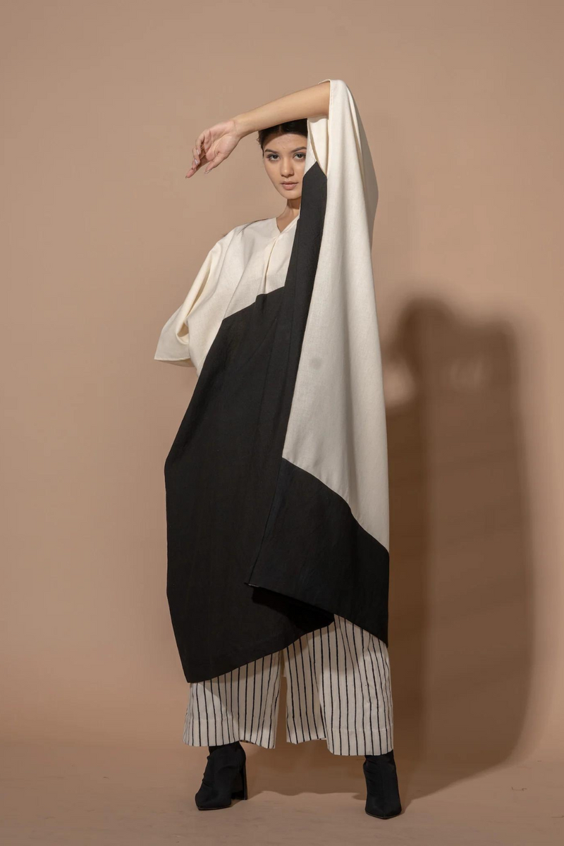 Anise Tunic 100% cotton matty kaftans and tunics by Stoique in natural, black for women Worldwide