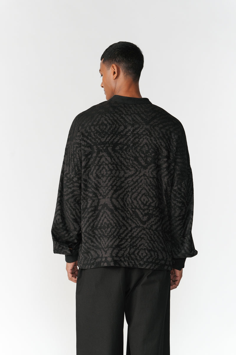 Jacquard Short Jacket jacket/overlay by Turn Black in black for men Worldwide