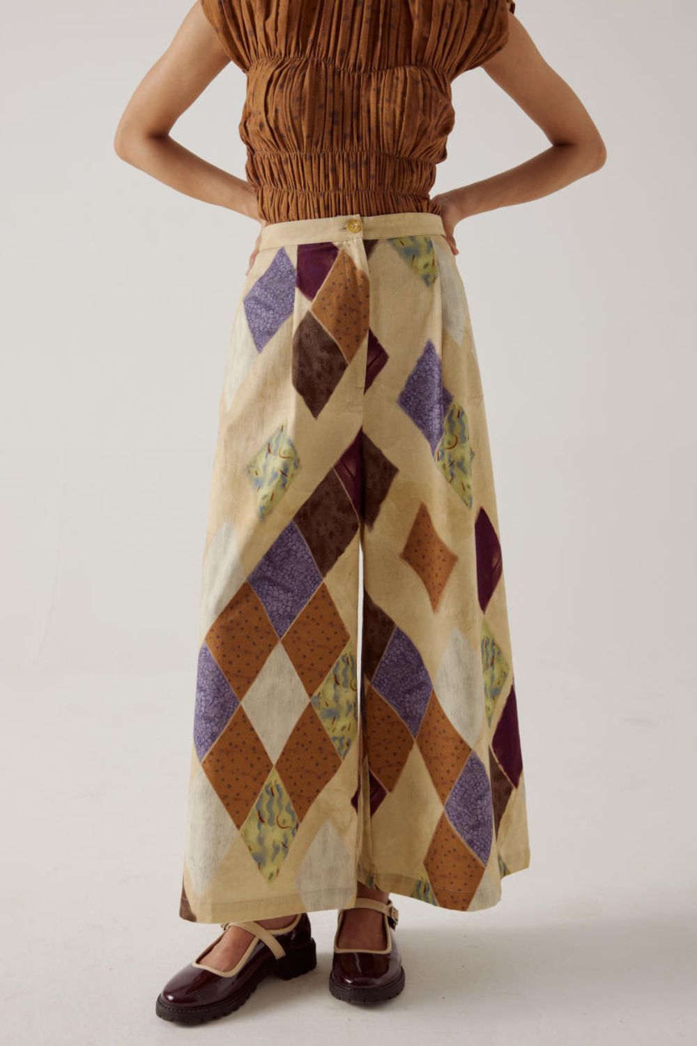 Wide leg pants-Argyle