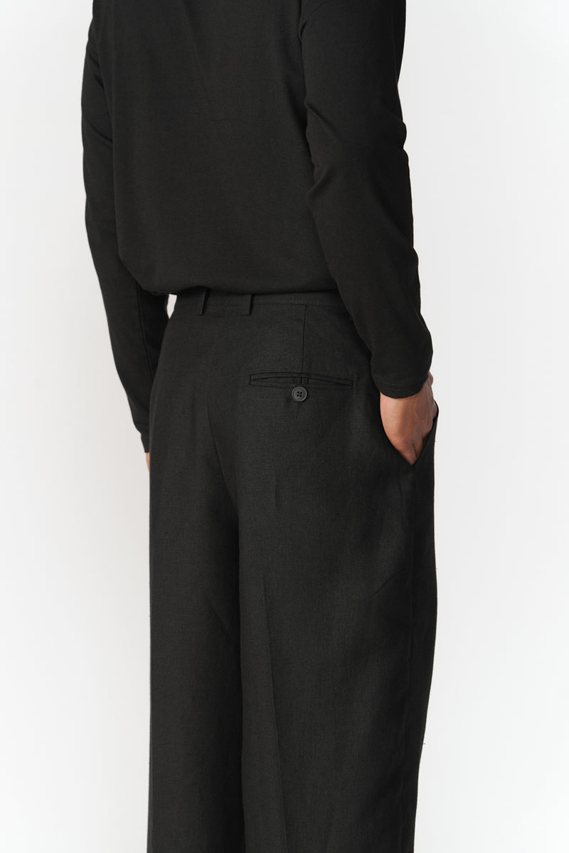Mid Waist Tapered Pants pant/trouser by Turn Black in black for men Worldwide