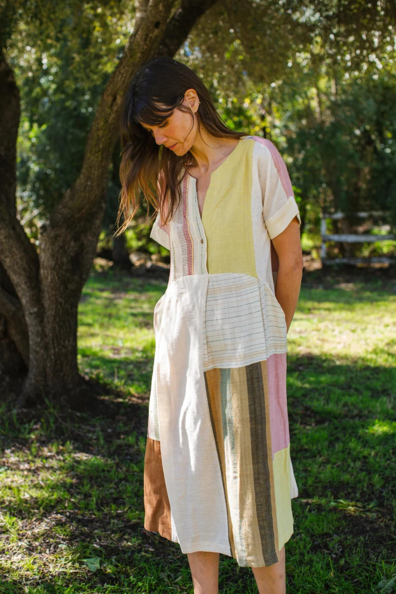 Weekend Dress — Organic 100% cotton by World of Crow in multi color for women Worldwide