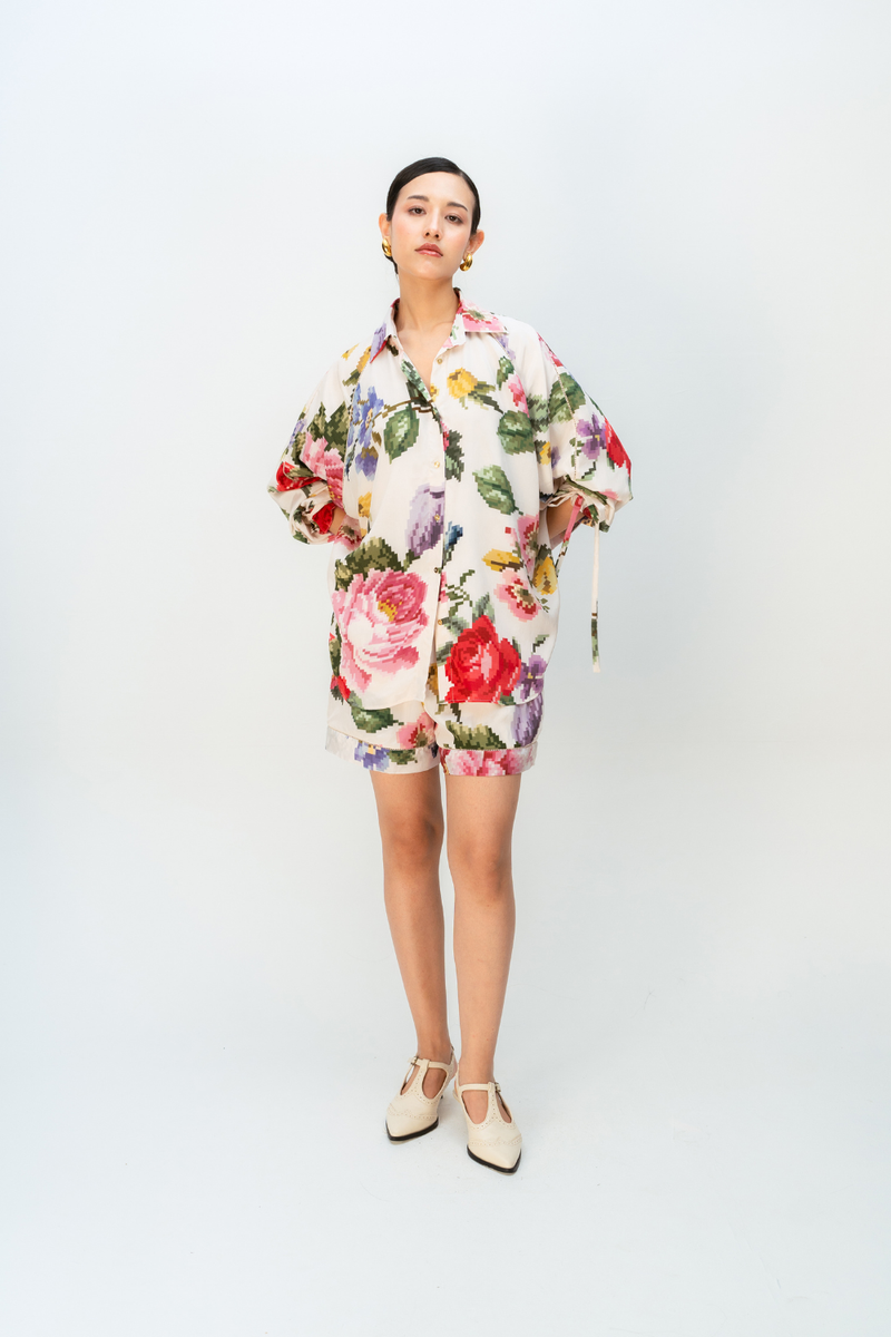 FIRST LIGHT CO-ORD SET crepe co-ord set by Ode to Odd in multi for women Worldwide