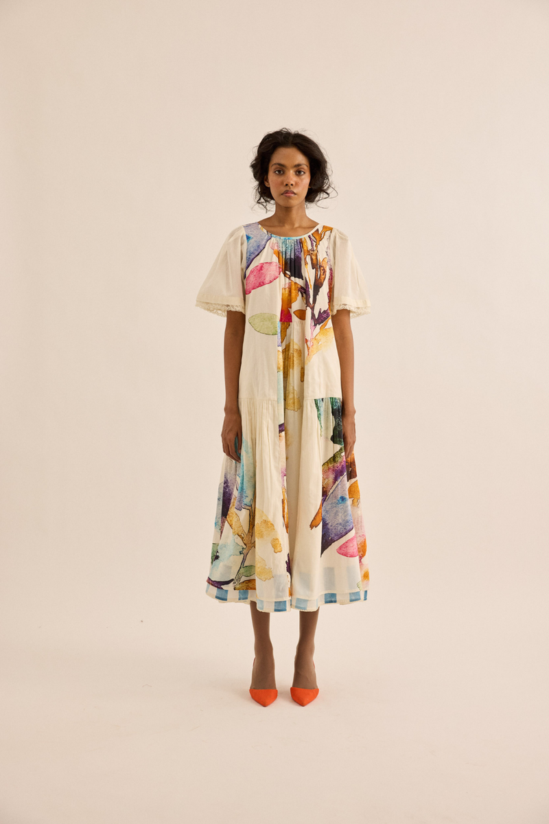 Petaline Dress mul dress by Khara Kapas in multicolor for women Worldwide