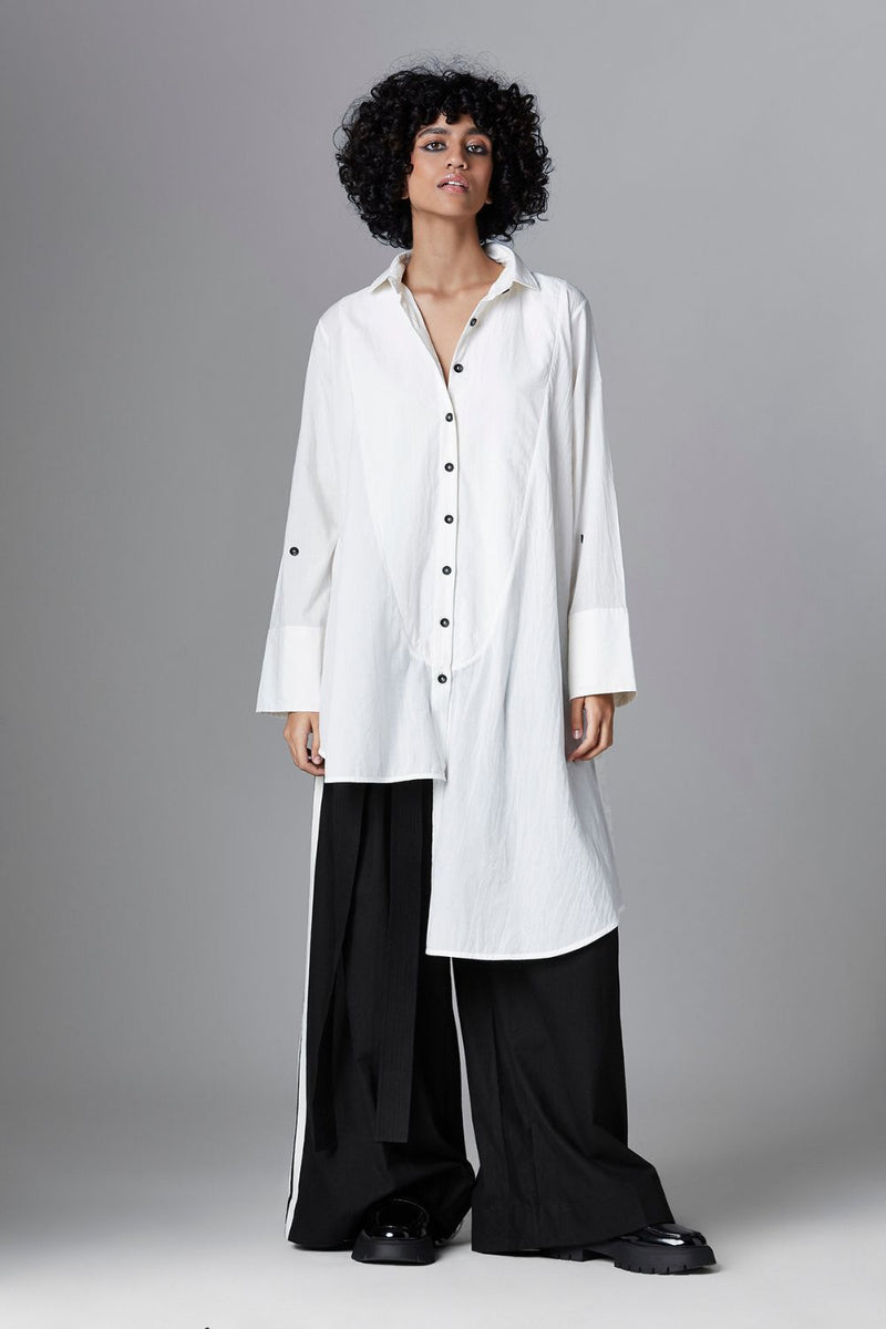 THEIA SHIRT cotton Tops and Shirts by Chola in white color for women Worldwide