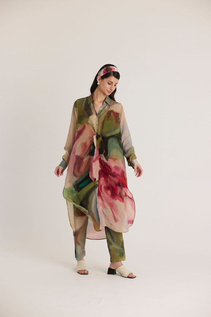 TILLY WRAP KURTA SET mul by Yam in multi color for women Worldwide