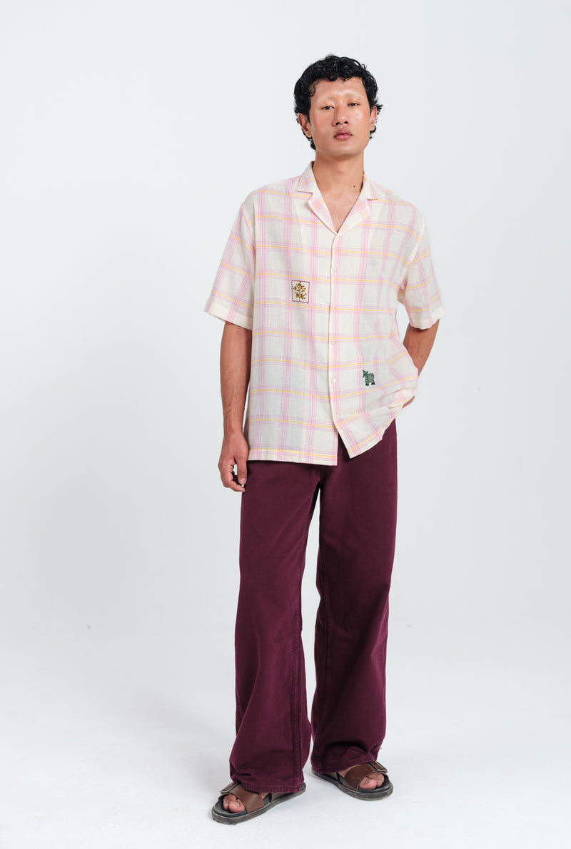 Chataai Men Shirt cotton shirt by Jodi Men in white, pink for men Worldwide