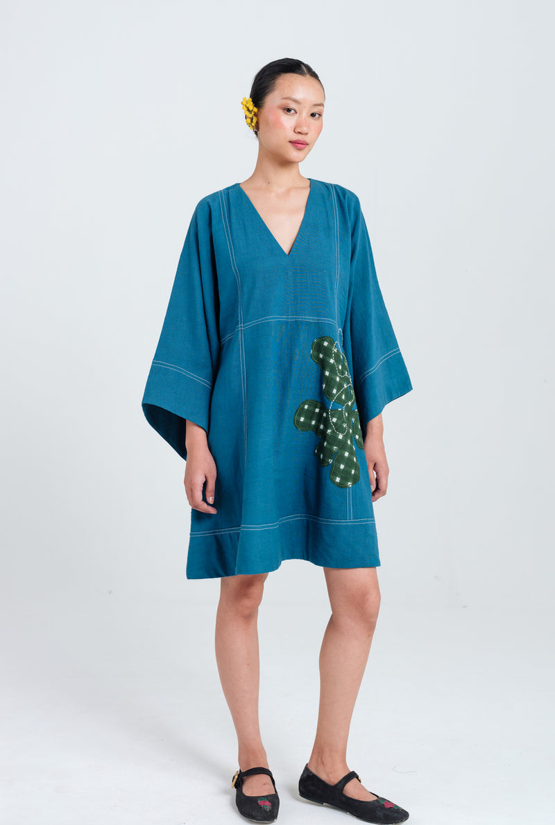 Ether Shift Dress kala cotton dress by JodiLife in blue for women Worldwide