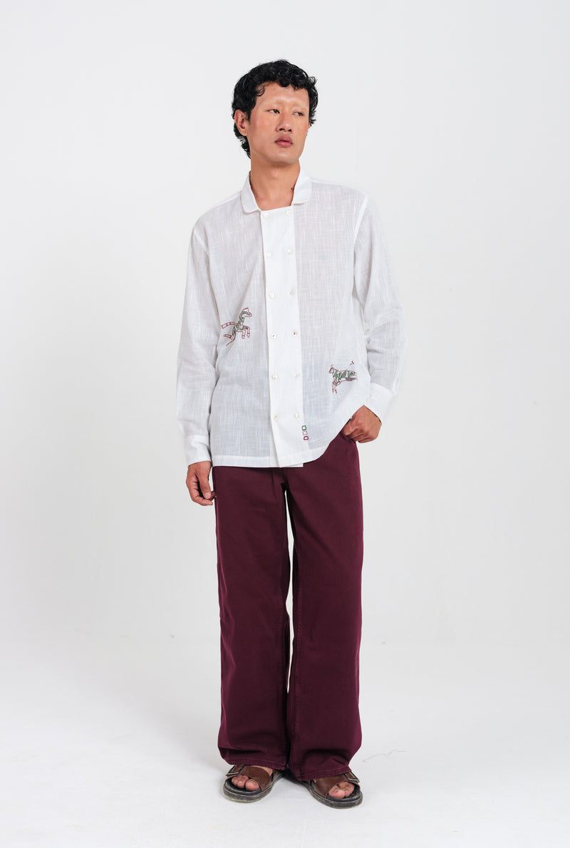 Moon Dance Shirt cotton shirt by Jodi Men in white for men Worldwide