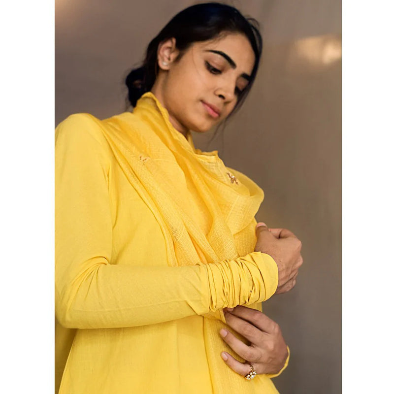 AMEERA (Sharara-Yellow) (set of 3) Kurta Sets by TOKREE for women Worldwide