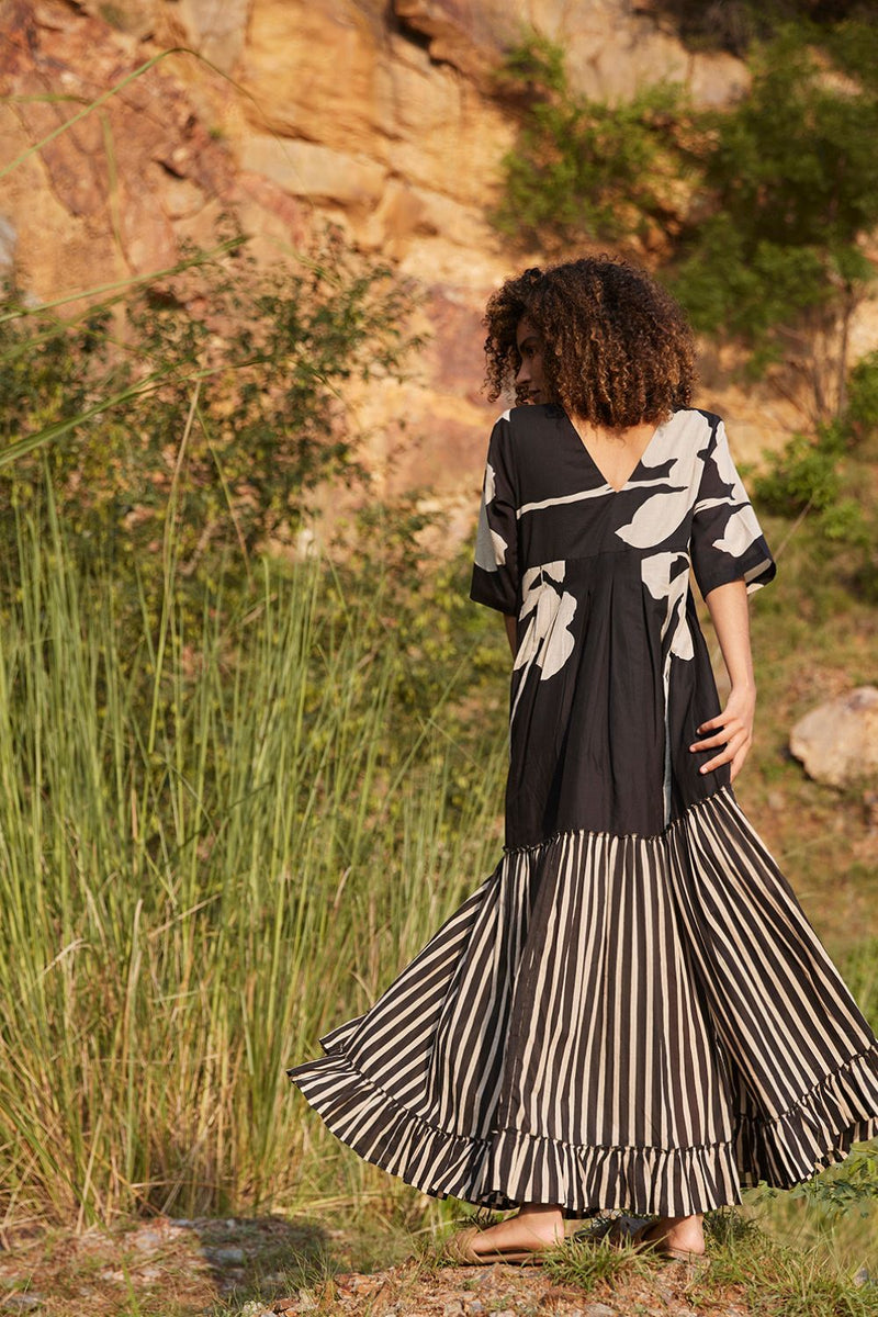 Longing Days Maxi Dress Dress by Khara Kapas in black for women Worldwide