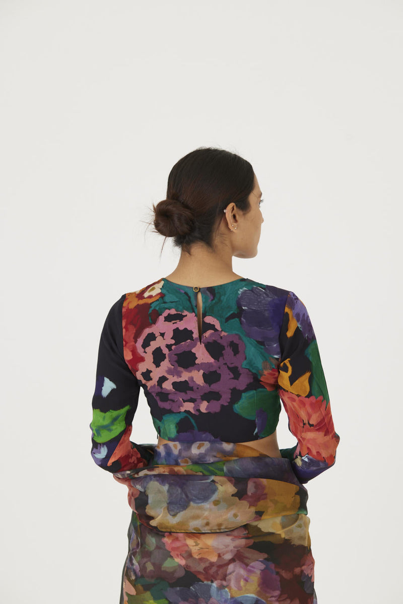 FARAH BLACK BLOUSE Blouses by Yam in black color for women Worldwide