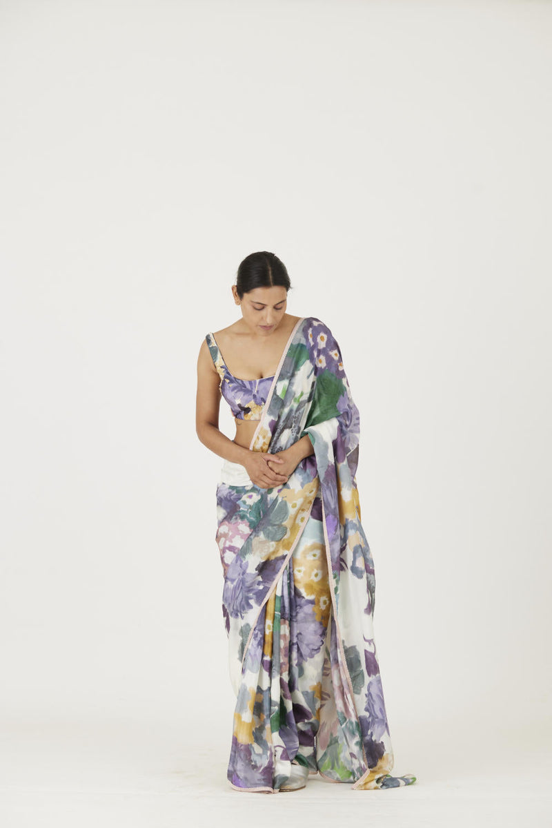 MARA SAREE mul Sarees by Yam in multi color for women Worldwide
