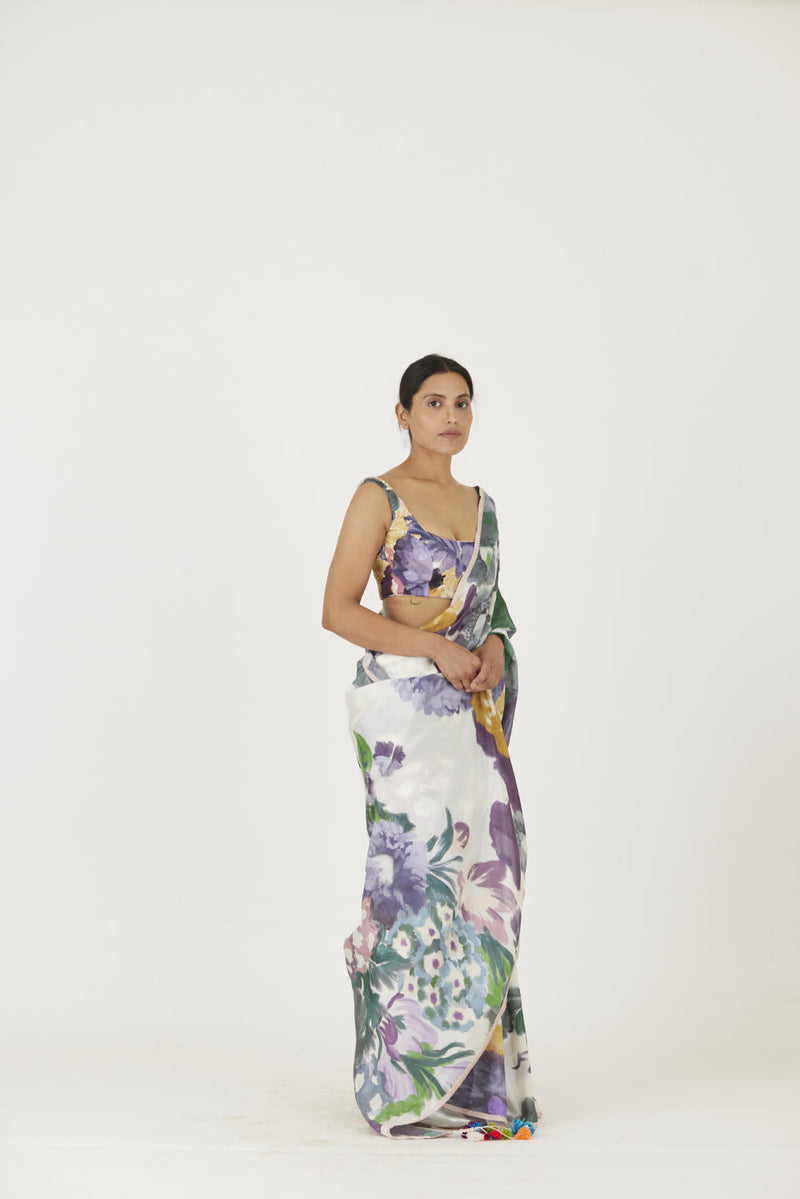 MARA SAREE mul Sarees by Yam in multi color for women Worldwide