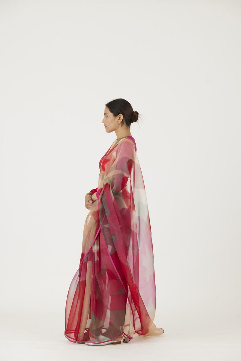 LEI LANI RED SAREE Sarees by Yam for women Worldwide