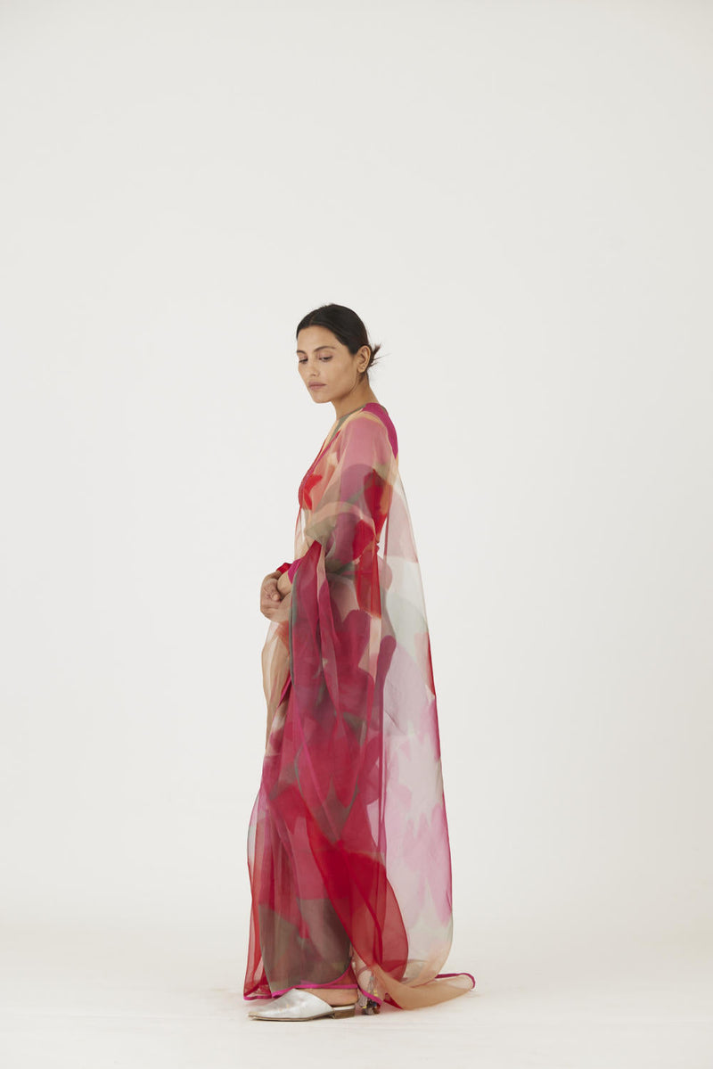 LEI LANI RED SAREE Sarees by Yam for women Worldwide