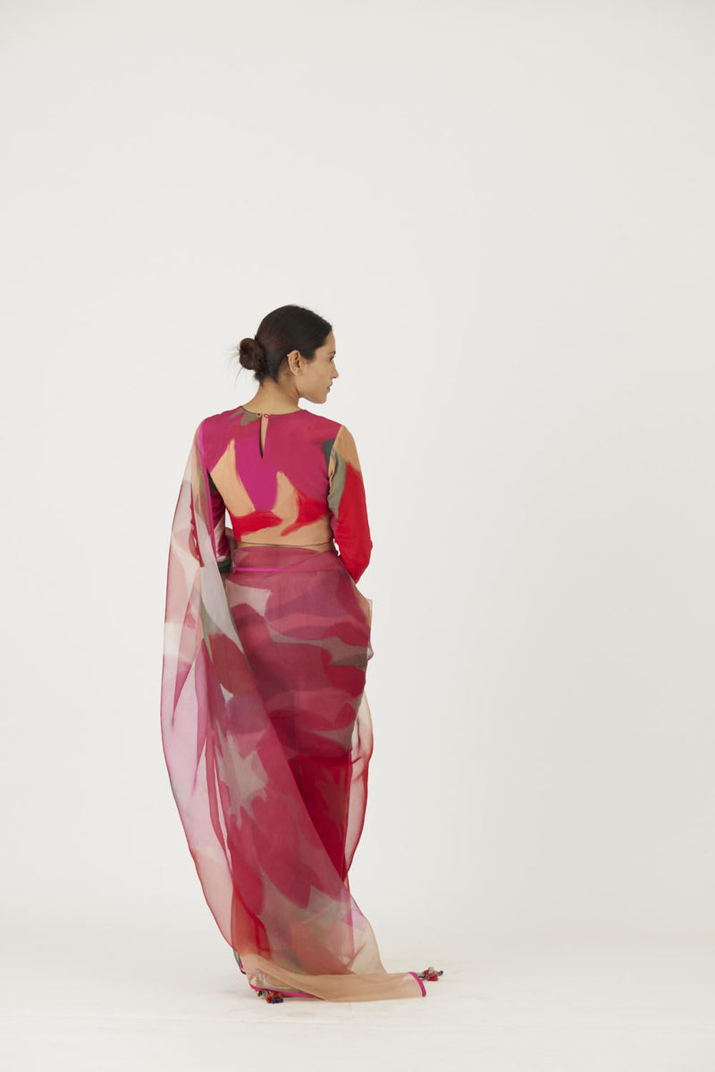 LEI LANI RED SAREE Sarees by Yam for women Worldwide