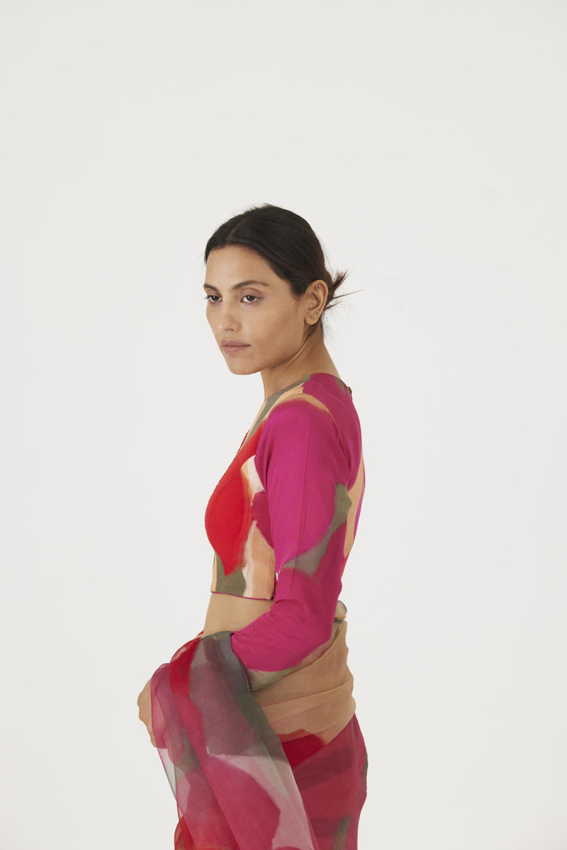 LEI LANI RED EMBROIDERED BLOUSE Blouses by Yam for women Worldwide