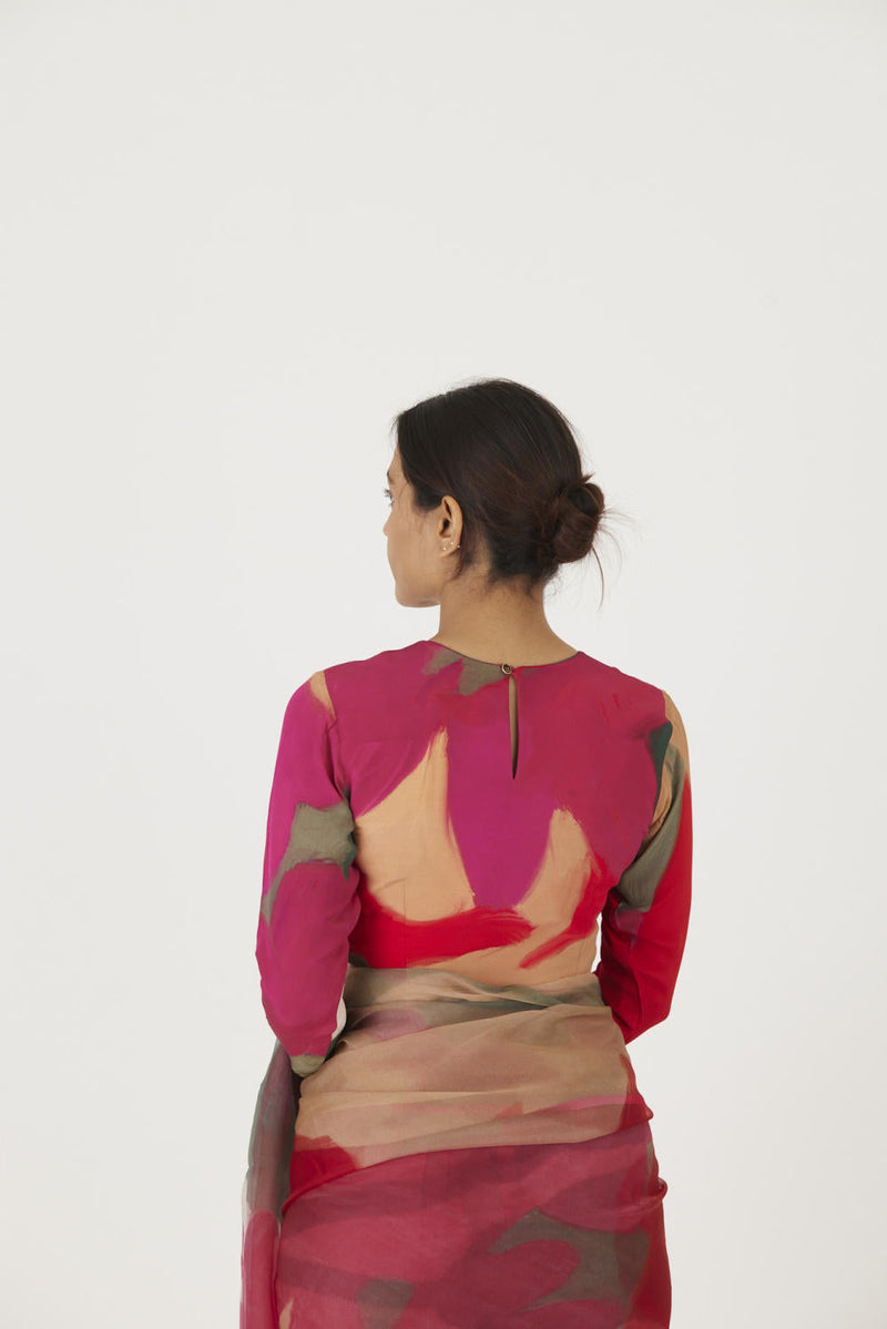 LEI LANI RED EMBROIDERED BLOUSE Blouses by Yam for women Worldwide