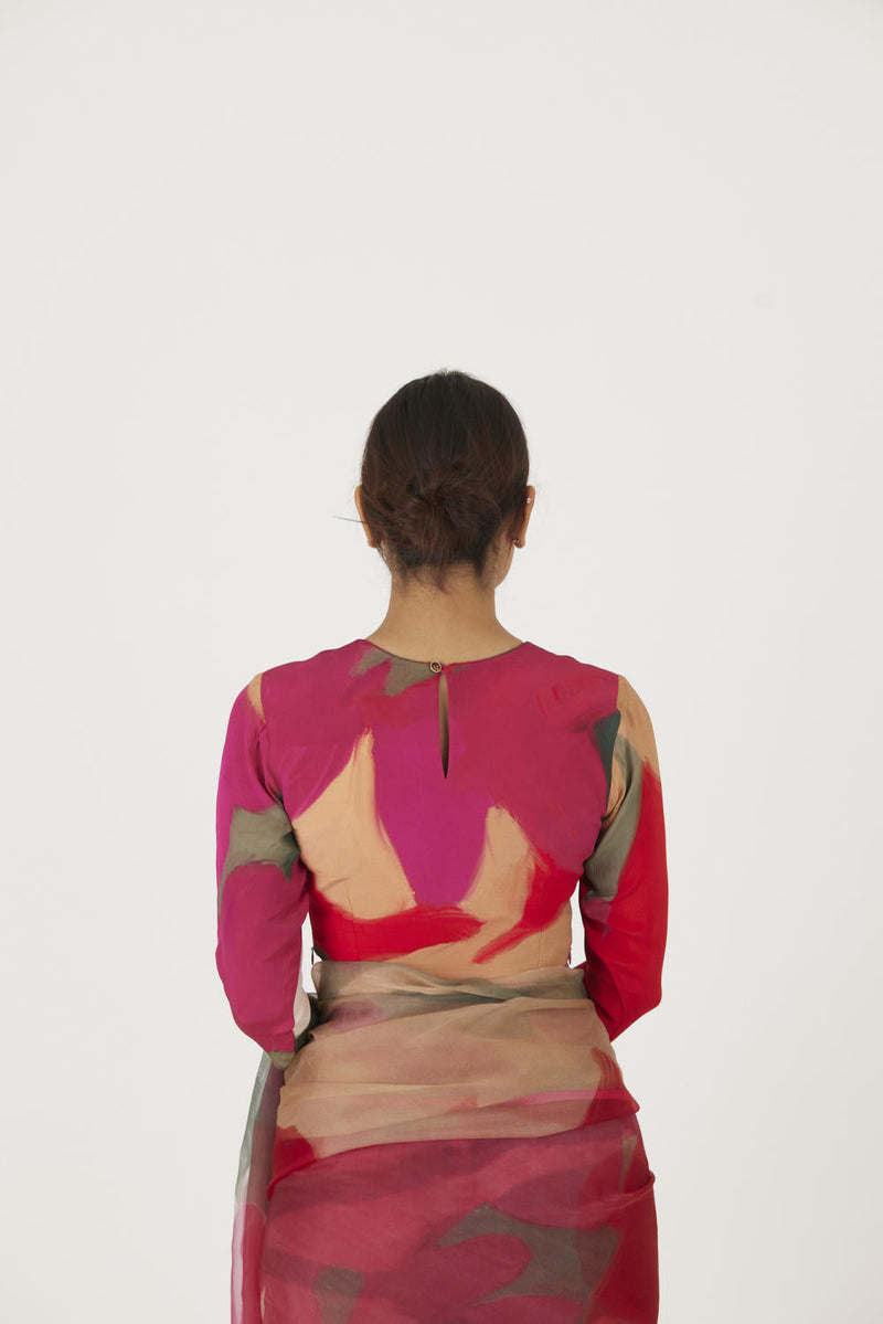 LEI LANI RED EMBROIDERED BLOUSE Blouses by Yam for women Worldwide