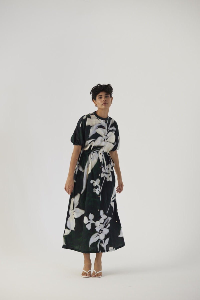 CHICORY BLACK SIDE TIE UP DRESS satin Dress by Yam in black color for women Worldwide