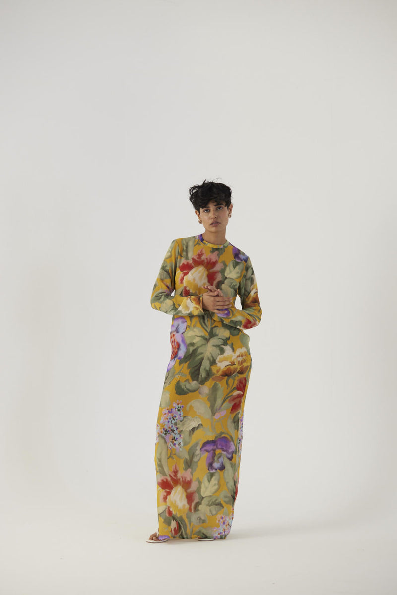 ALLORA YELLOW LEI LANI DRESS Dress,Skirts by Yam in yellow color for women Worldwide