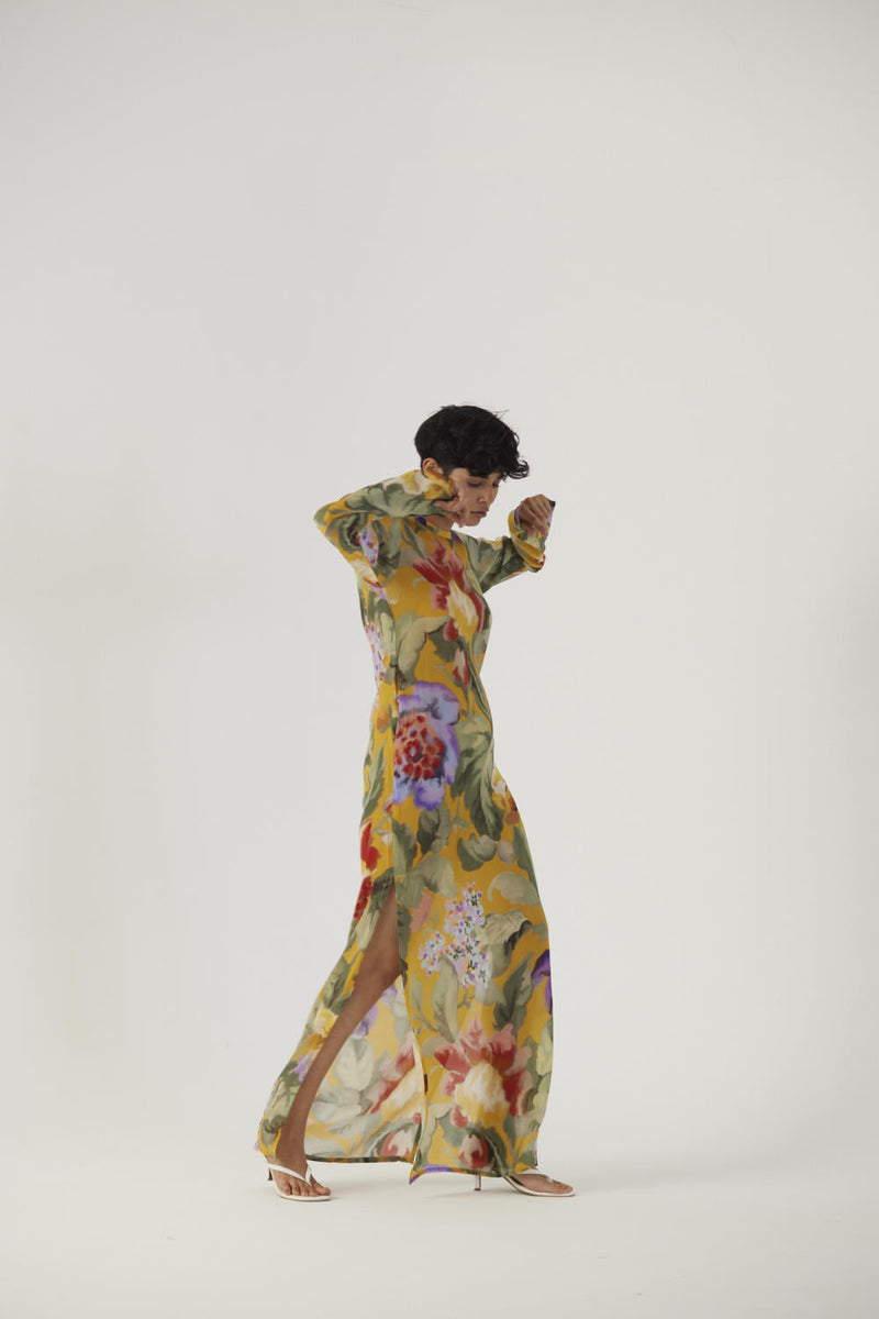 ALLORA YELLOW LEI LANI DRESS Dress,Skirts by Yam in yellow color for women Worldwide