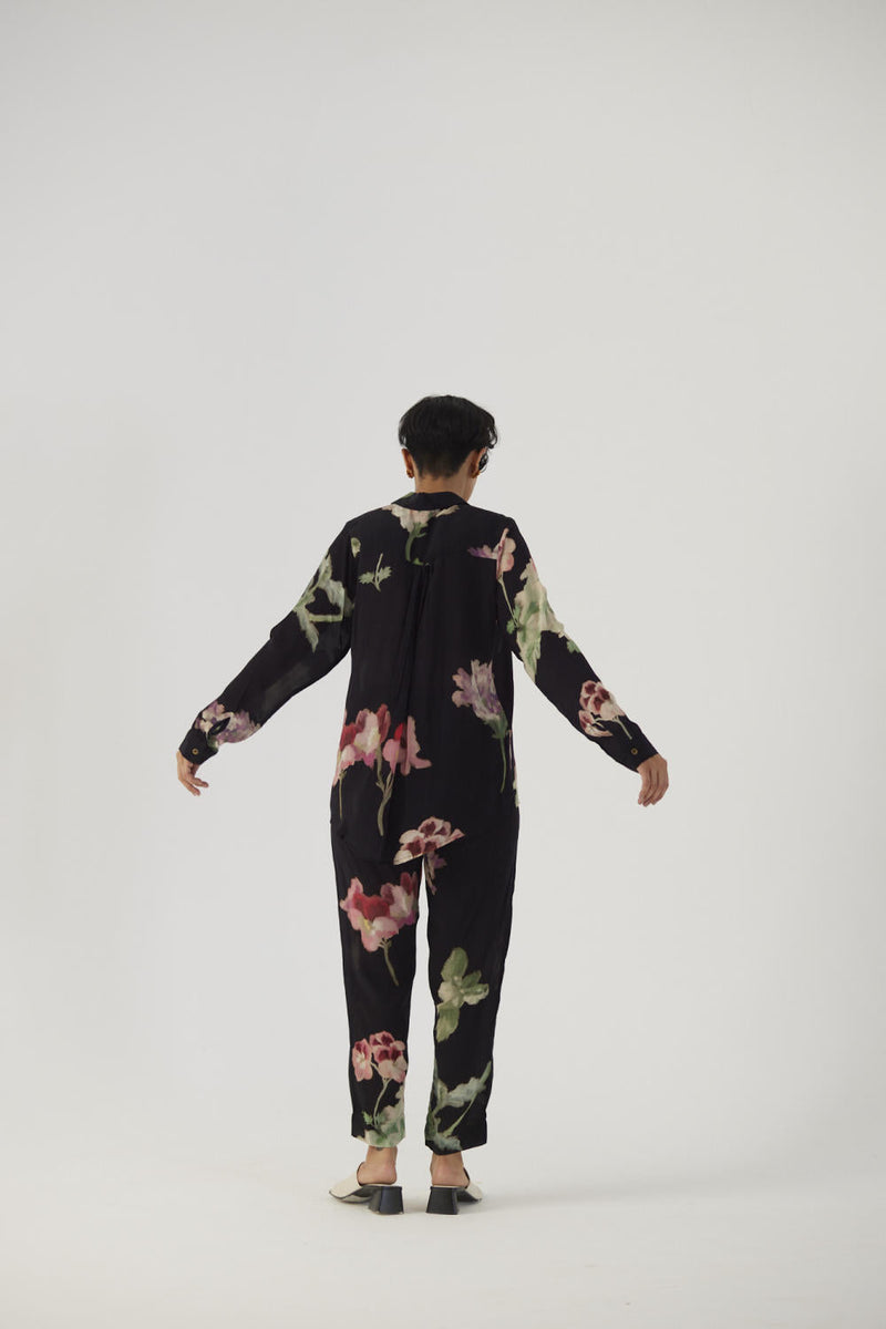 JULIET BLACK CREPE COORD SET Co-ord Sets by Yam in black color for women Worldwide