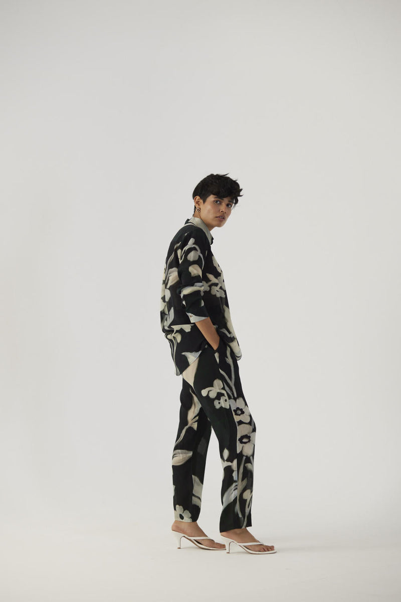 CHICORY BLACK CREPE COORD SET Co-ord Sets by Yam in black color for women Worldwide