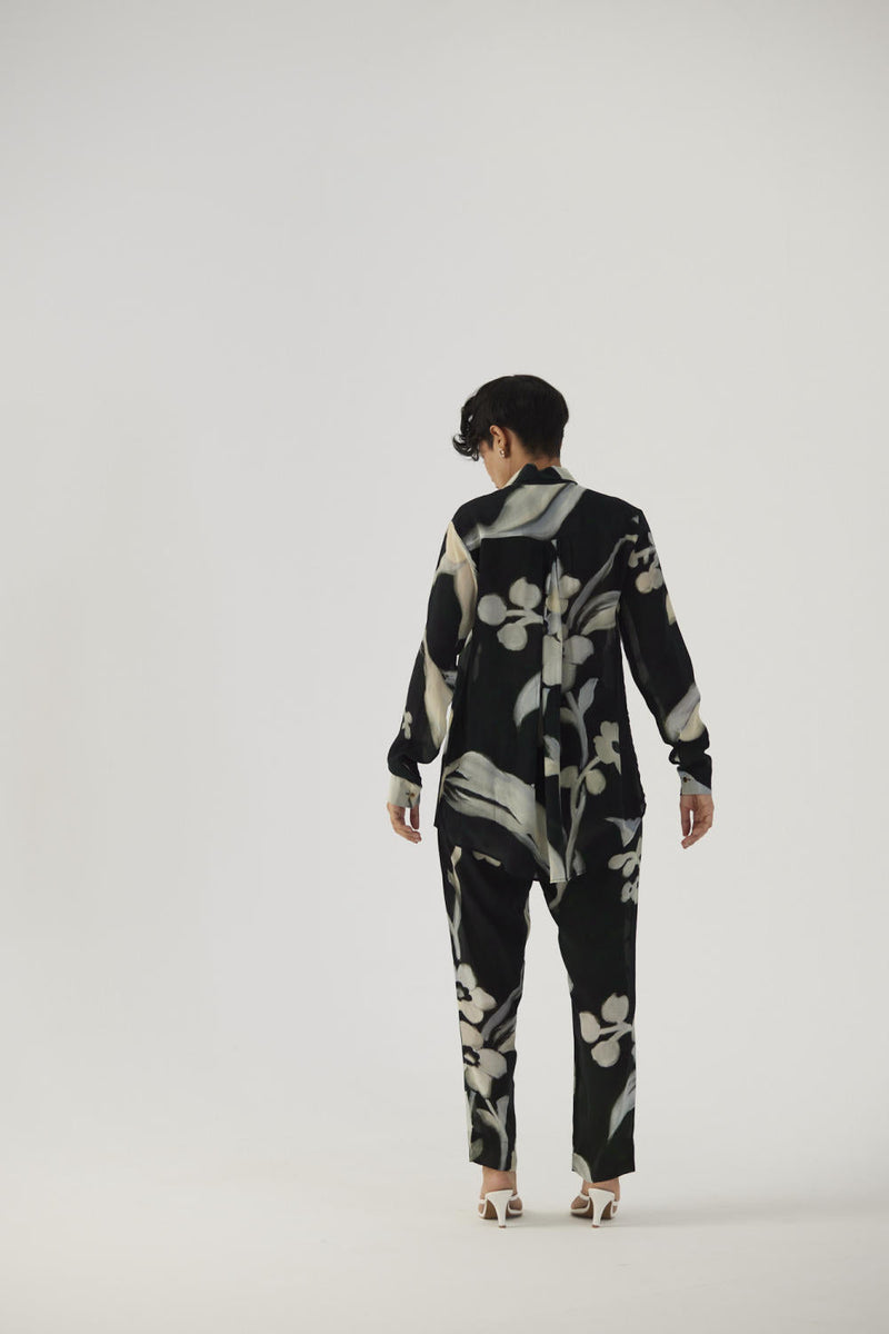 CHICORY BLACK CREPE COORD SET Co-ord Sets by Yam in black color for women Worldwide