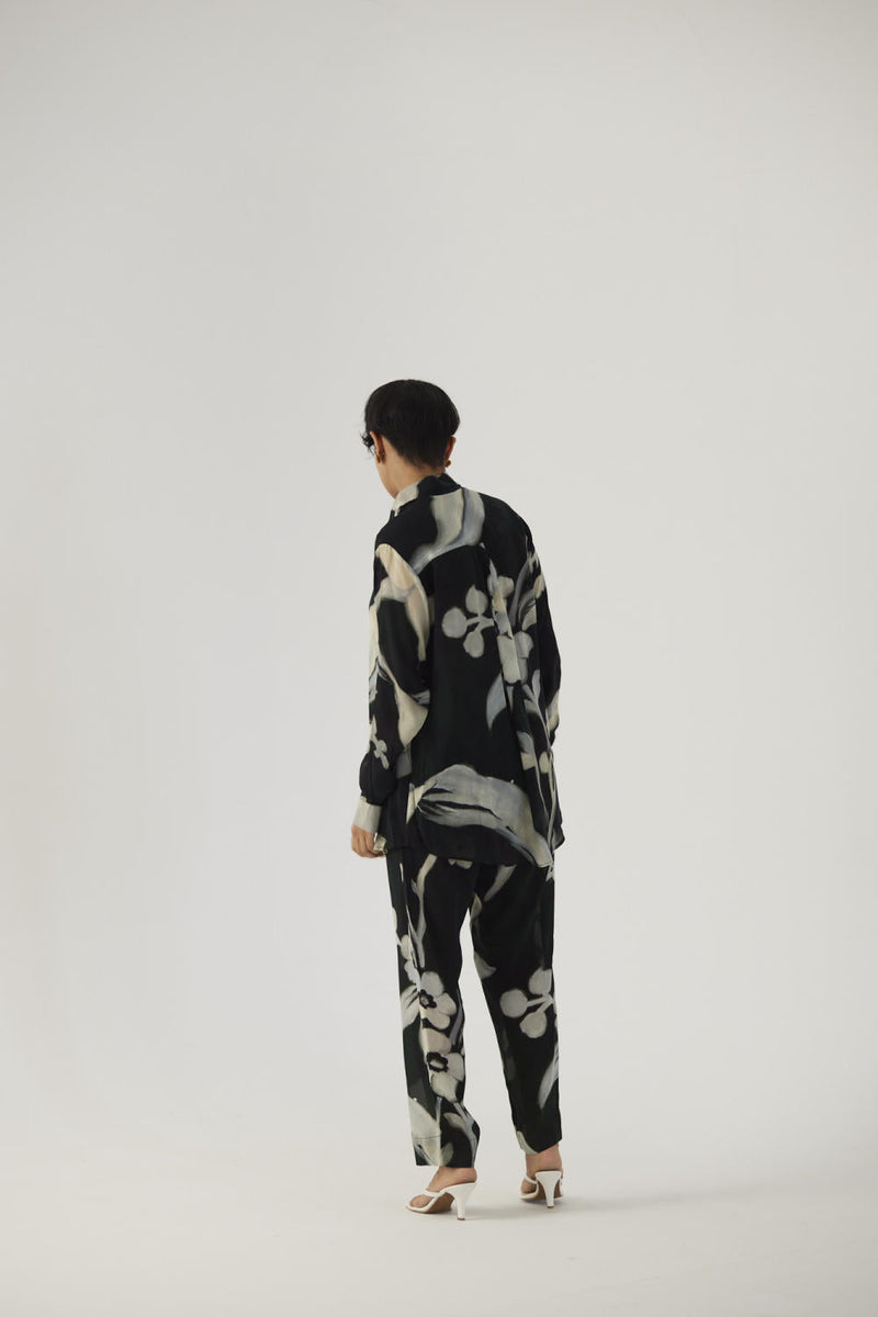 CHICORY BLACK CREPE COORD SET Co-ord Sets by Yam in black color for women Worldwide