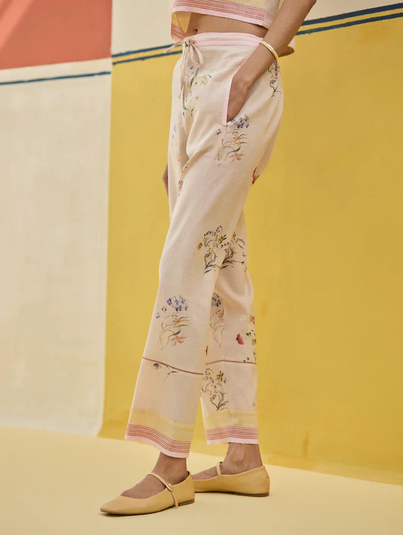 Talia Check Linen Co-ord Set
 -Sand by Manan in natural color for women Worldwide