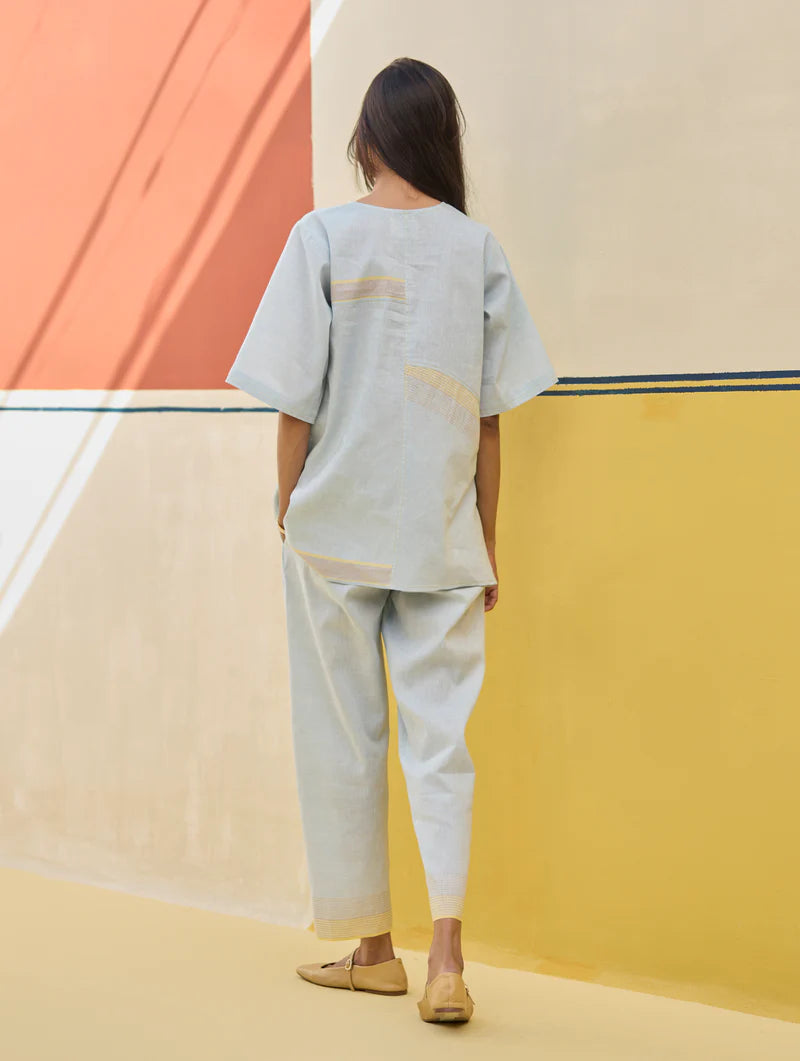 Moriko Border Linen Co-ord Set
- Sky